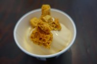 Salted caramel soft serve and honeycomb from Tredwell's 