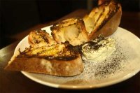 Bread and burnt onion butter