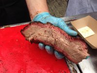 Franklin's brisket that's been cooking for 18 hours