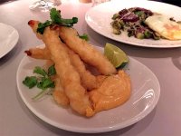 Shrimp tempura and red eye mayo