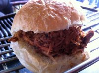 Pulled pork roll from the Rib Man