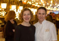 Blogger Felicity Spector and Cafe Royal's Patisserie chef Sarah Barber