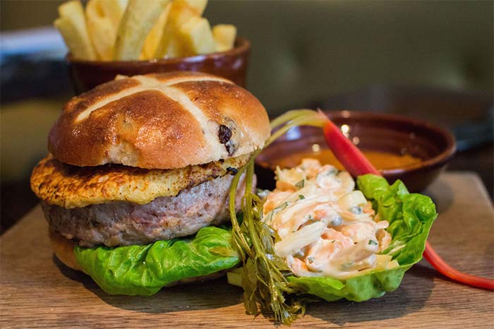 ETM are putting a Hot Cross Bunny Burger on the menu for Easter