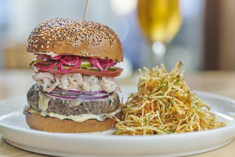 A Nordic burger comes to town with Aquavit's Skagen-burger