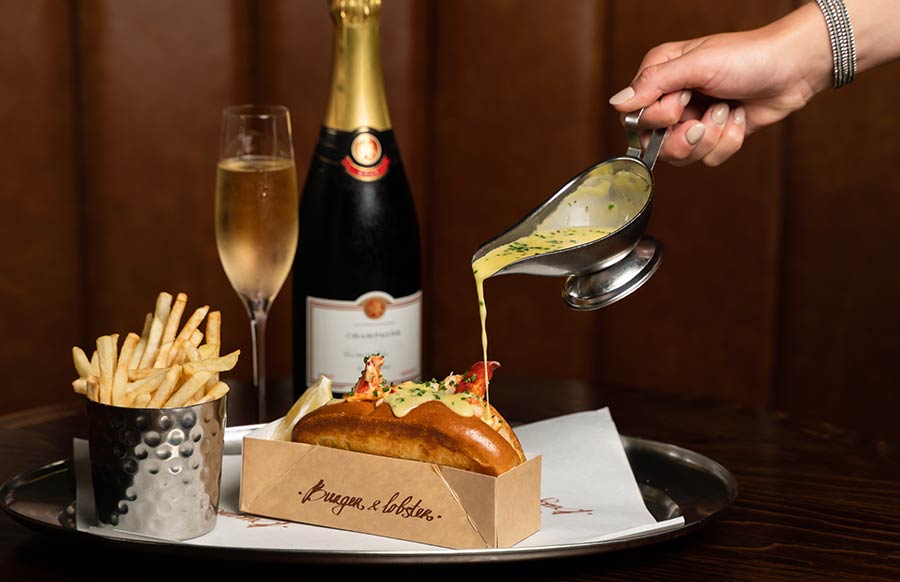 Burger and Lobster pimp up their lobster roll with Champagne