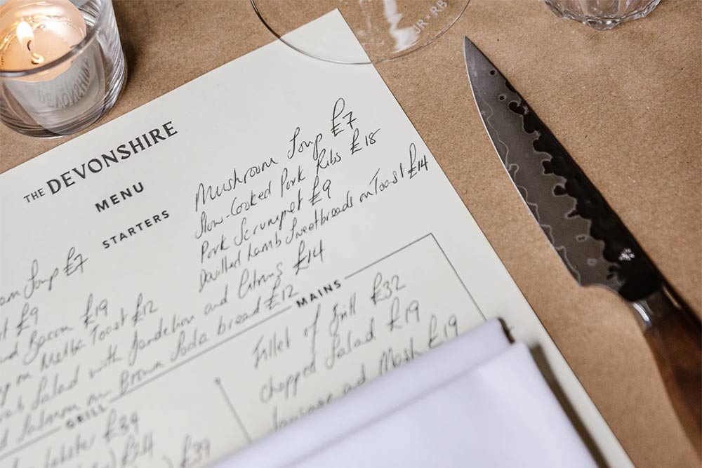 You've dined at The Devonshire, now buy their knives