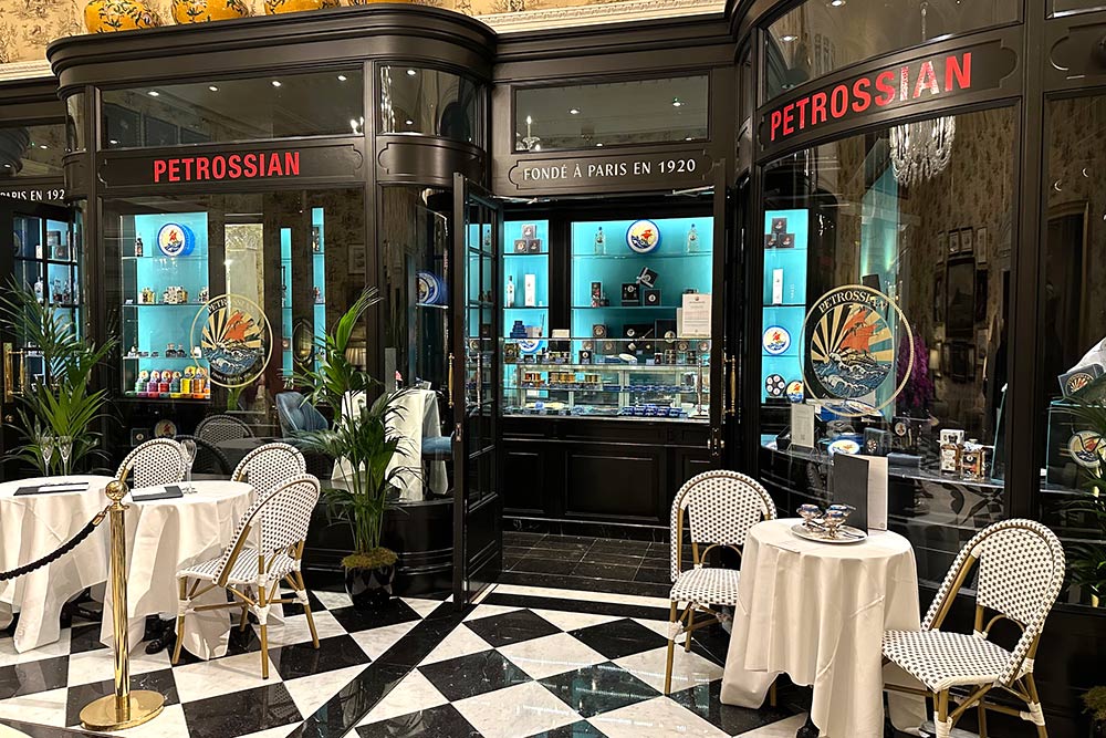 A Petrossian caviar cafe and shop is popping up at The Savoy