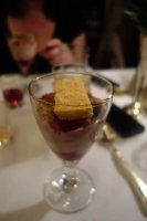 Summer fruit fool with peppercorn shortbread