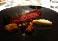 Grilled beef, autumn vegetables, horseradish and bone marrow