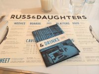 The fantastic looking menus from Russ and Daughters
