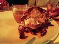 Half (whole also available) coal baked crab with bisque butter