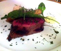 Various cuts of dry-aged beef from The Butchery with salsify, fermented turnips, dandelions and oyster emulsion