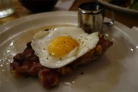 Oxford Sandy and Black Gammon with a fried egg