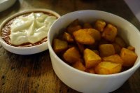 Brava potatoes, Salsa brava and whipped-to-order alioli