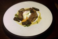 Potato egg and morels