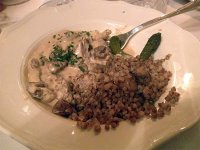 Beef stroganoff with buckwheat