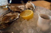 Oysters with lemon, tabasco and vinaigrette