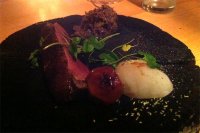 Wild mallard duck with chestnuts, scarlet hawberries, jerusalem artichokes and melilot (uncovered)