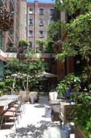 The terrace at the Crosby Street Hotel
