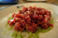 Tuna tartare with avocado, chili, sesame and chive