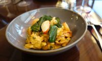 Spatzle with Dorset blue lobster and sea aster