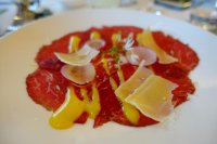 Carpaccio of Irish Beef with Aged Coolea Cheese and Radish