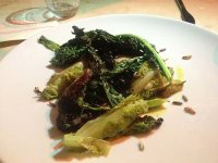 Burnt leeks, shiitake, parmesan and truffle vinaigrette