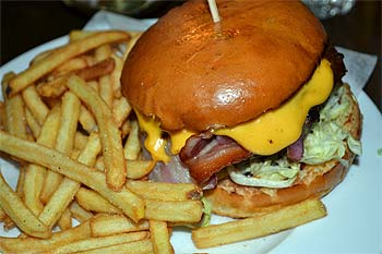 French dipped burger at Disco Bistro