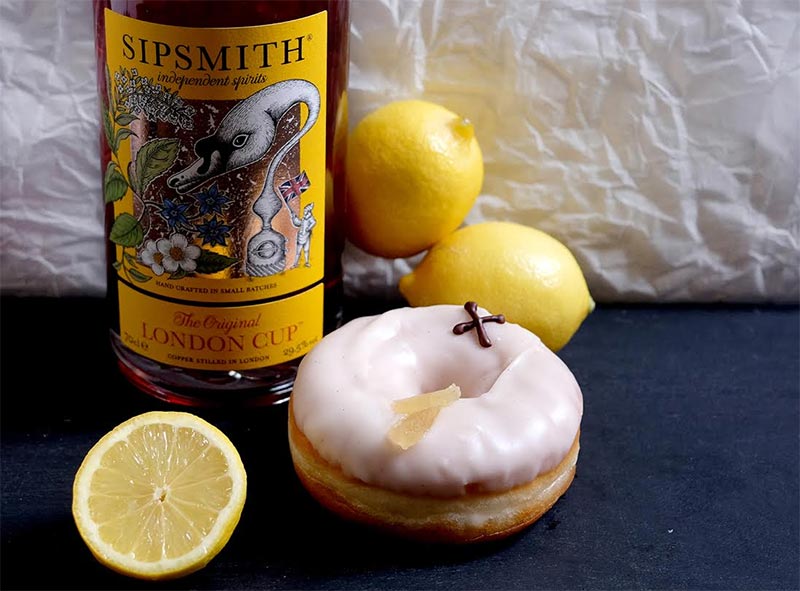 Crosstown's latest is a Sipsmith London Cup & Lemon doughnut