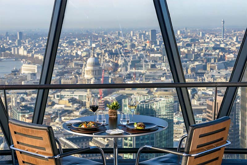 Helix restaurant and Iris bar at the Gherkin are London's latest high-rise drinking and dining spots
