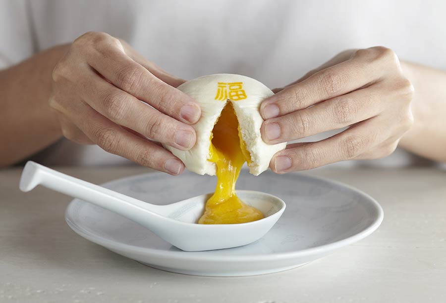 The salted yolk lava buns at DIn Tai Fung are finally here