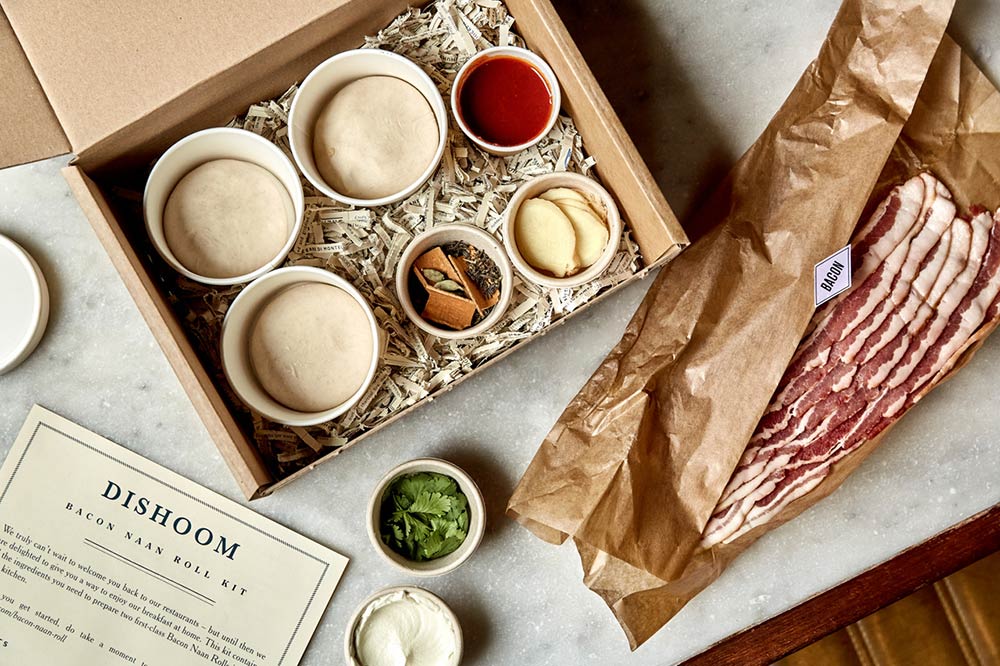 Dishoom are delivering a bacon naan kit