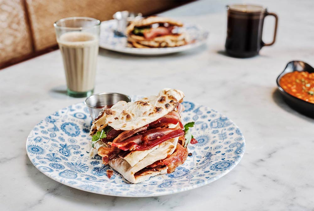 Dishoom are delivering a bacon naan kit