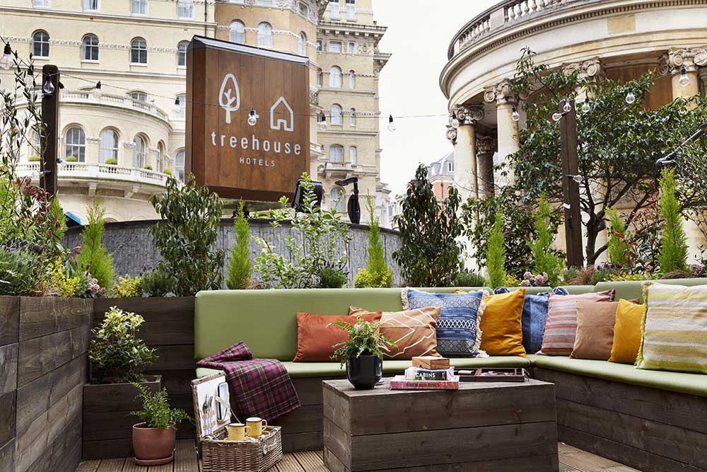 courtyard at treehouse london