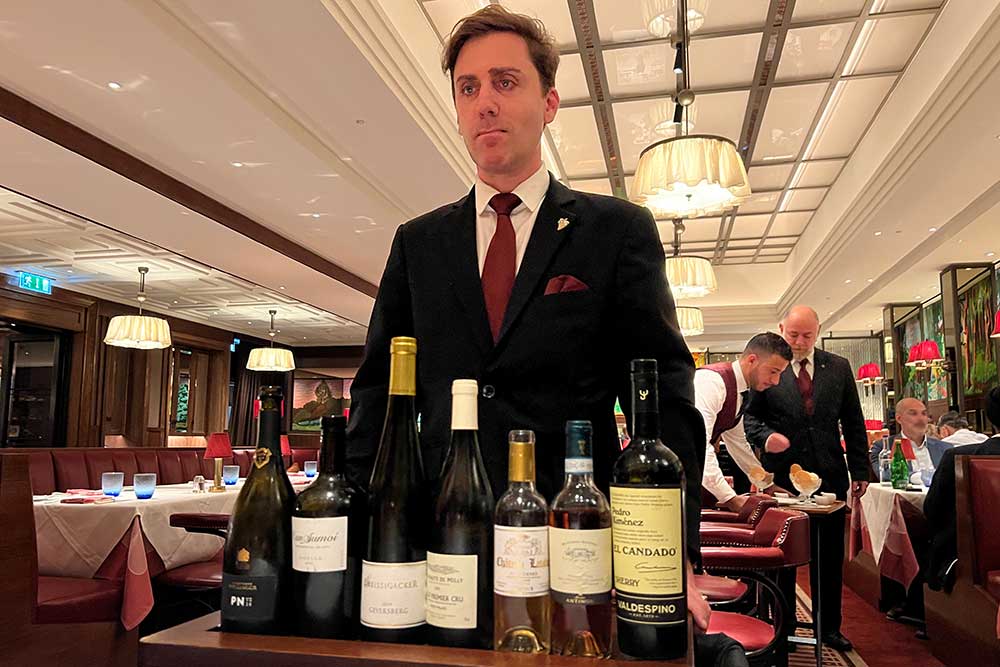 wine flights at the beaumont hotel mayfair