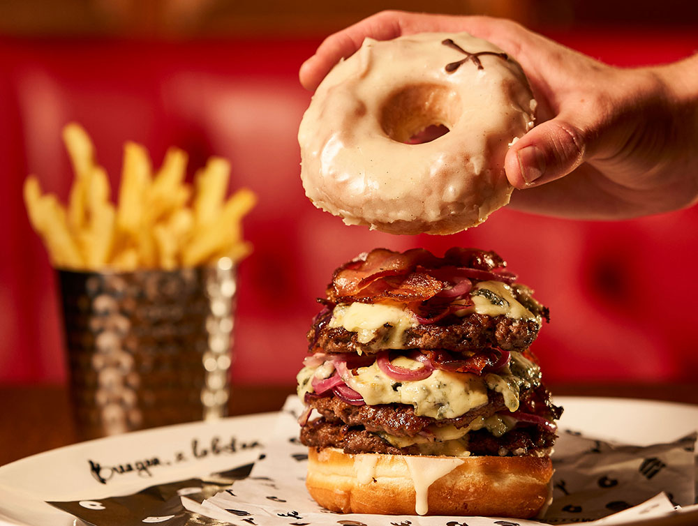 Burger and Lobster team up with Crosstown for a doughnut burger