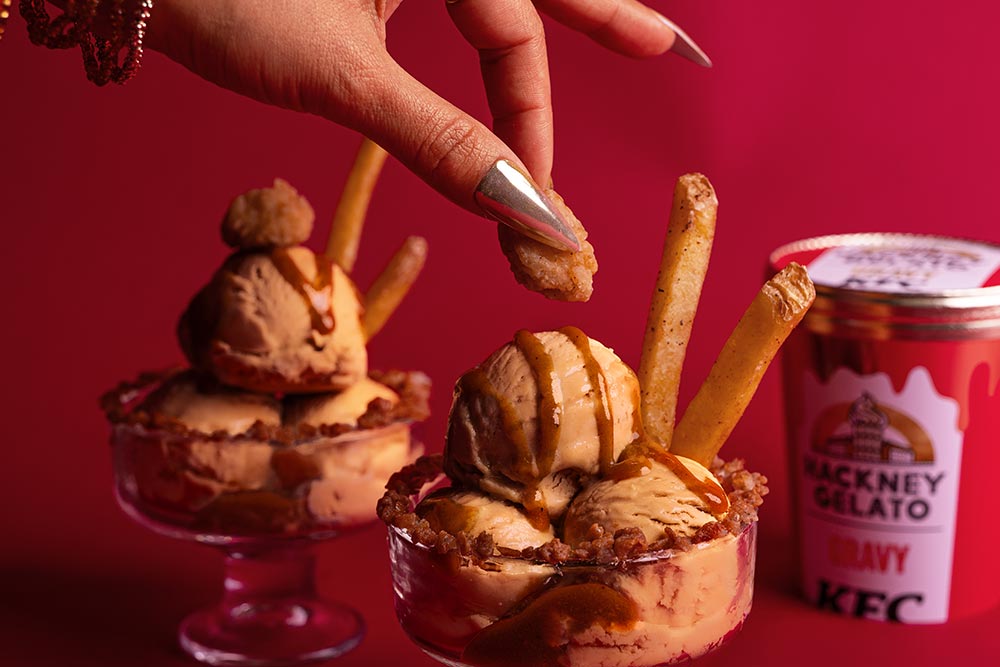 KFC's latest crazy idea is gravy-flavoured gelato (and yes, you can buy a tub)