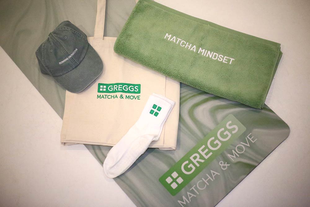 greggs matcha merch
