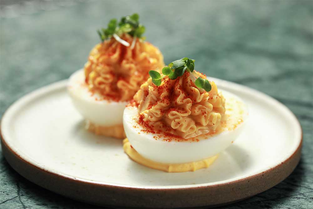 devilled eggs at cora pearl 