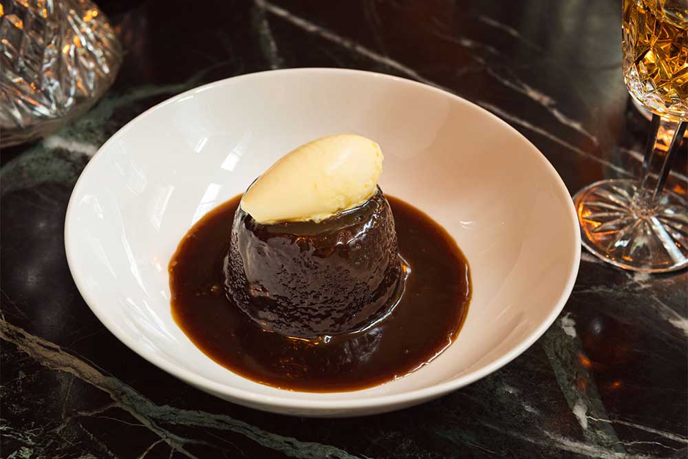 Sticky toffee pudding at Hawksmoor
