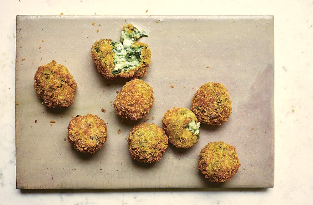 Spinach & goat’s cheese croquetas by Jose Pizarro