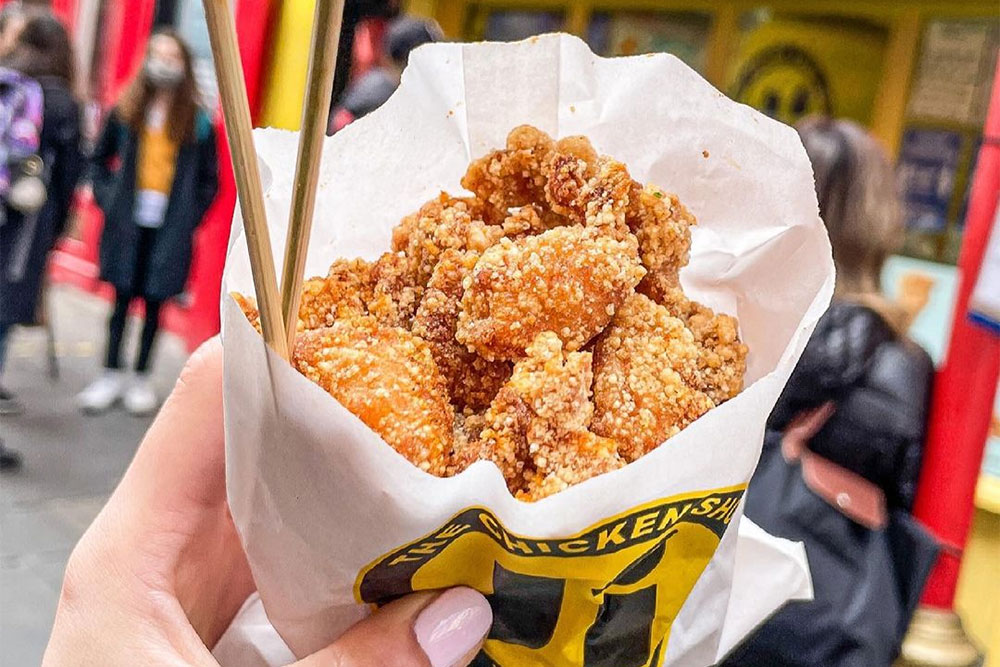 Chicken popcorn with garlic and chilli powder at Good Friend