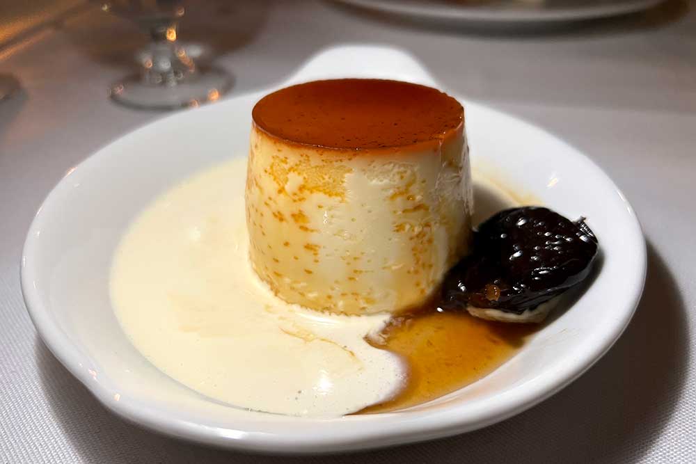 Creme Caramel at Bouchon Racine