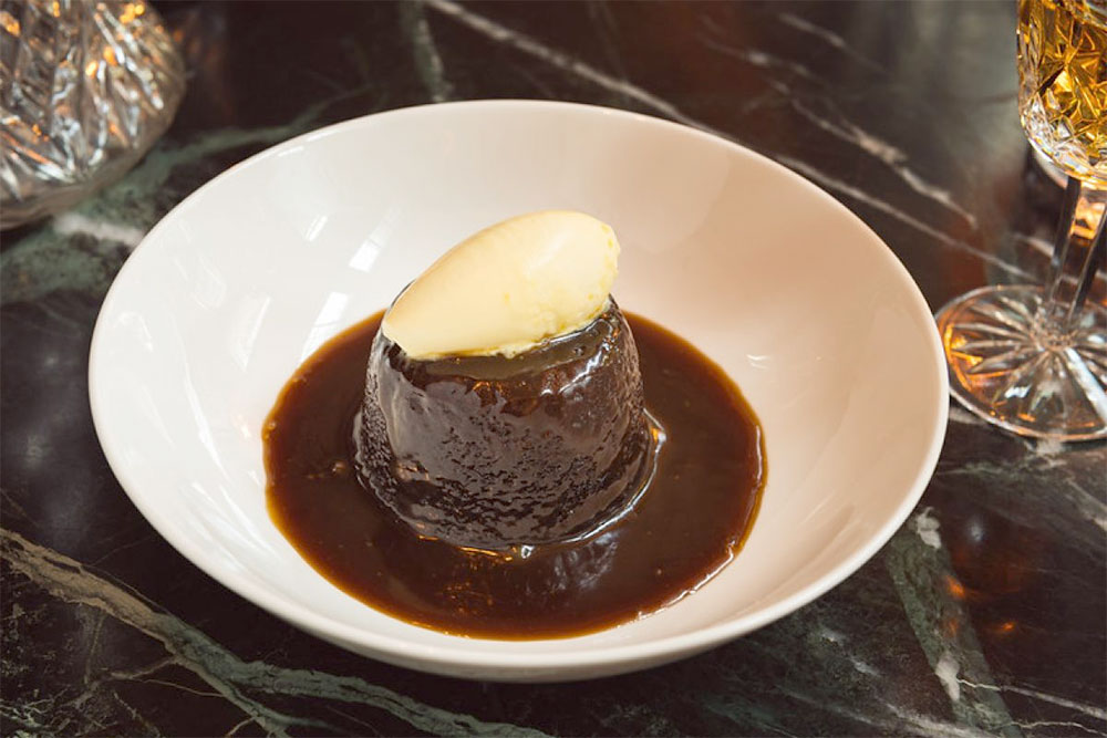 Sticky toffee pudding at Hawksmoor