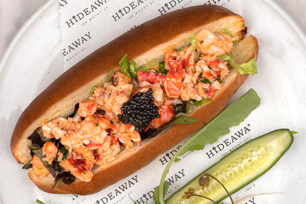 Lobster roll at Hideaway