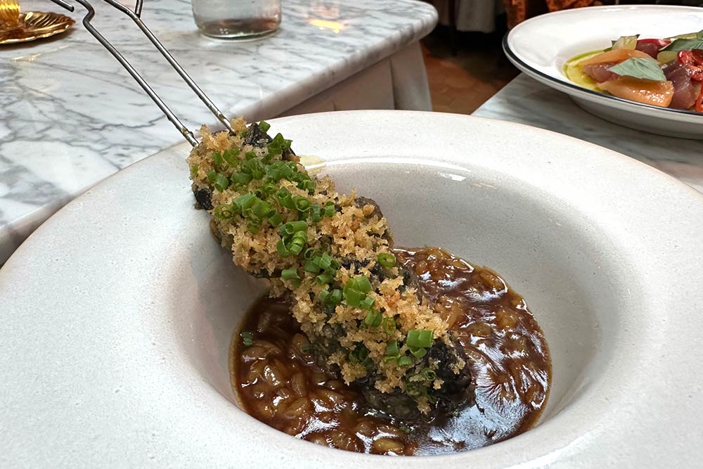 Henri (Covent Garden) - Grilled snails, green garlic and veal rice