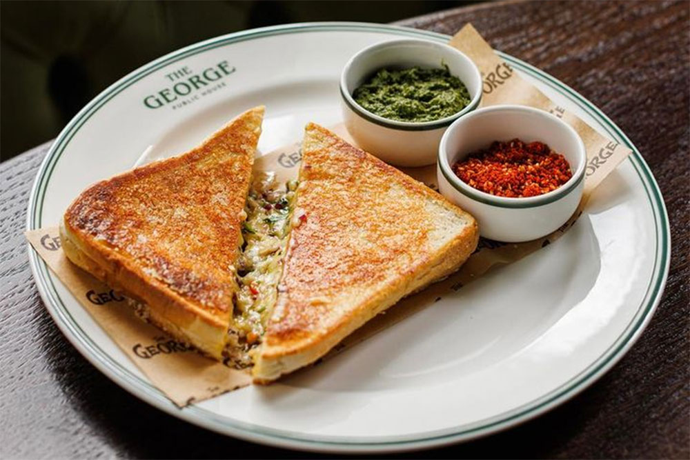 Chilli and coriander cheese toastie at The George