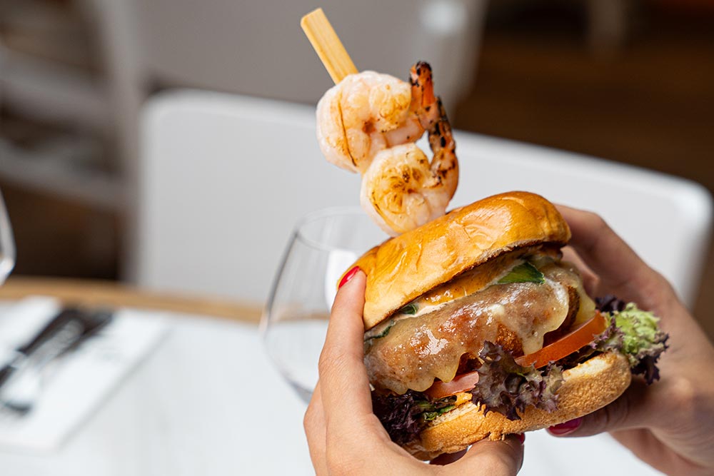 The Seafood Bar's Lobster & Prawn Burger