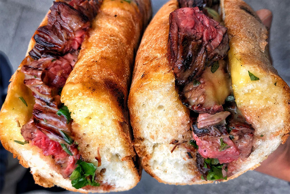 Steak sarnie at The Beefsteaks