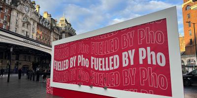 Pho has a free broth-dispending billboard at Victoria station this week